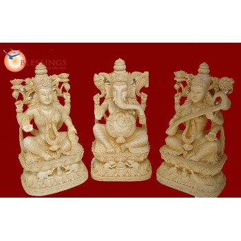 Trio of Saraswati Ganesha Laxmi