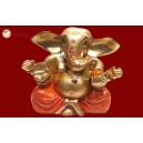 Ganesha Gold With Colour 30565