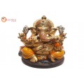Ganesha Gold With Colour 30567