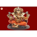 Ganesha Gold With Colour 30573