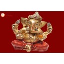 Ganesha Gold With Colour 30575