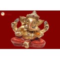 Ganesha Gold With Colour 30575
