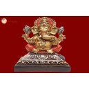 Ganesha Gold With Colour 30579