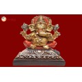 Ganesha Gold With Colour 30579