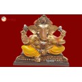 Ganesha Gold With Colour 30580
