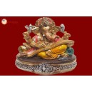 Ganesha Gold With Colour 30581