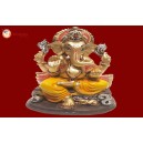 Ganesha Gold With Colour 30582