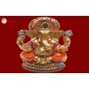 Ganesha Gold With Colour 30583