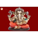 Ganesha Gold With Colour 30586