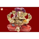 Ganesha Gold With Colour 30588