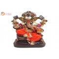 Ganesha Gold With Colour 30590