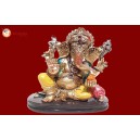 Ganesha Gold With Colour 30591