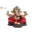 Ganesha Gold With Colour 30595