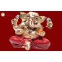 Ganesha Gold With Colour 30596