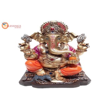 Ganesha Gold With Colour 30597